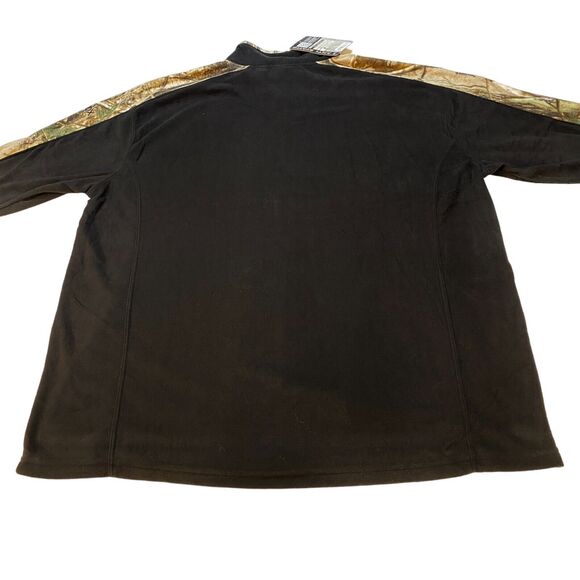 DDX DRI DUCK Sweatshirt Mens XL Black Fleece Camo Matrix Anti Static Quarter Zip - Picture 10 of 11